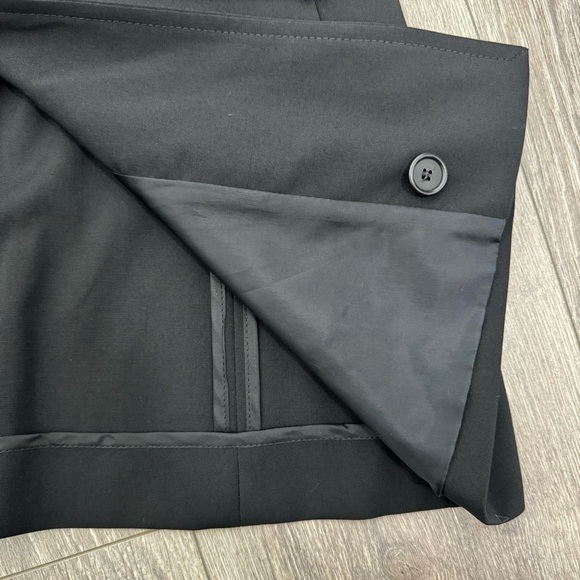 AKRIS Punto Wool Blend Blazer Jacket Suiting Size 6 Black Hook Front Vintage - Picture 9 of 15